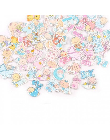 20 sztuk piękne dziecko malowane drewno Craft Scrapbooking dla domu DIY Party festiwal dekoracji drewniane ozdoby M1871