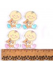 20 sztuk piękne dziecko malowane drewno Craft Scrapbooking dla domu DIY Party festiwal dekoracji drewniane ozdoby M1871
