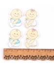 20 sztuk piękne dziecko malowane drewno Craft Scrapbooking dla domu DIY Party festiwal dekoracji drewniane ozdoby M1871