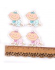 20 sztuk piękne dziecko malowane drewno Craft Scrapbooking dla domu DIY Party festiwal dekoracji drewniane ozdoby M1871