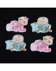 20 sztuk piękne dziecko malowane drewno Craft Scrapbooking dla domu DIY Party festiwal dekoracji drewniane ozdoby M1871
