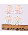 20 sztuk piękne dziecko malowane drewno Craft Scrapbooking dla domu DIY Party festiwal dekoracji drewniane ozdoby M1871