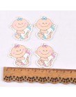 20 sztuk piękne dziecko malowane drewno Craft Scrapbooking dla domu DIY Party festiwal dekoracji drewniane ozdoby M1871