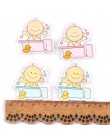 20 sztuk piękne dziecko malowane drewno Craft Scrapbooking dla domu DIY Party festiwal dekoracji drewniane ozdoby M1871