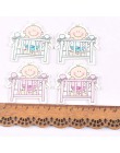 20 sztuk piękne dziecko malowane drewno Craft Scrapbooking dla domu DIY Party festiwal dekoracji drewniane ozdoby M1871