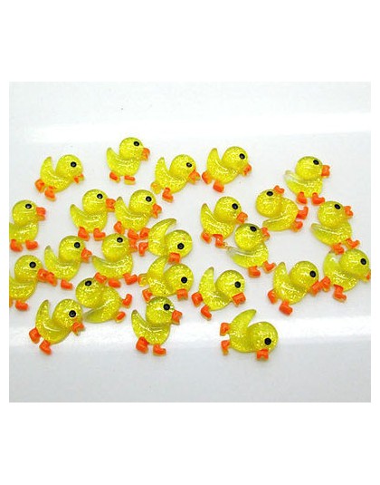 50 sztuk żywica żółta kaczka rzemiosło dekoracyjne Flatback Cabochon Scrapbooking Fit ozdoby koraliki spinki do włosów Diy