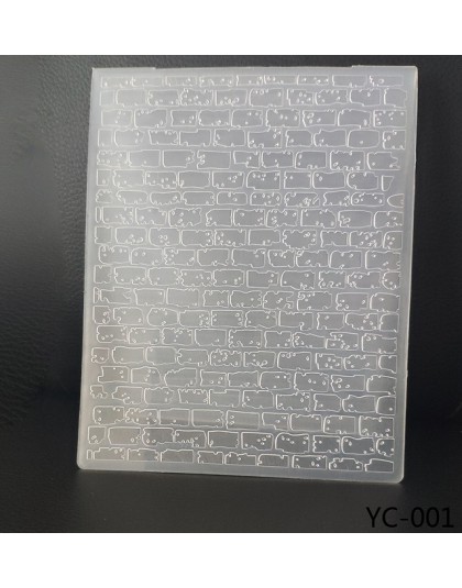 Ściany tło w nowym stylu przezroczysty arkusz wytłaczany DIY cięcie papieru umiera Scrapbooking plastikowe tłoczenie folderu