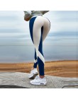 Kobiety legginsy Slim wysoka talia elastyczność legginsy fitness z nadrukiem legginsy oddychające spodnie damskie legginsy Push 